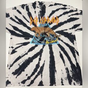Def Leppard Tie Dye Graphic Tee NWOT